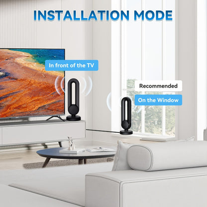 Long Range 250 Mile TV Antenna 4K 1080P – USB Powered, 180° Rotatable, Magnetic Base, Indoor & Outdoor, Smart & Legacy TVs, Home Car RV, HDTV-09 MAX