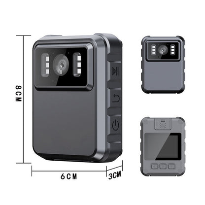 Body Camera with Night Vision & Audio Recording | 150° Wide Angle, 1800mAh Battery, HD Video, Compact Wearable Security Camera for Law Enforcement, Security Guards, Outdoor Use (No SD Card)