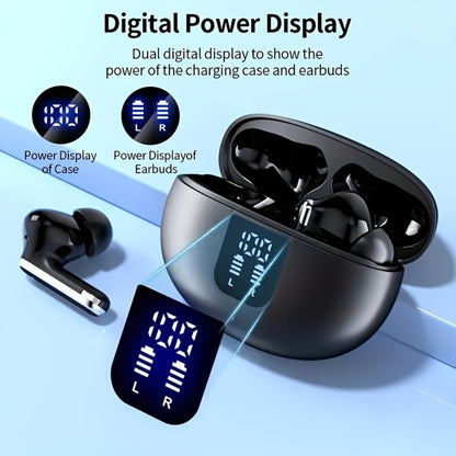 6-Mic AI Translation Earphones 3-in-1 Smart Noise Cancelling, Translate 144 Languages HiFi Sound Long Battery Life, Universal Smartphone Wireless Earbuds for Business Travel Meetings International Use