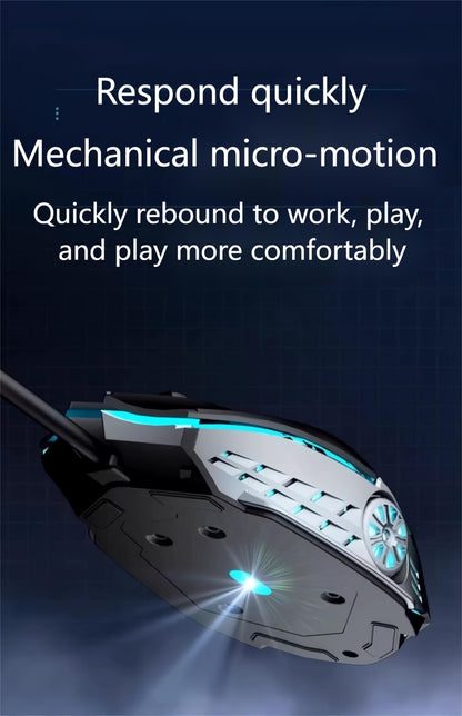 RGB Gaming Keyboard and Mouse Combo Wired USB – Backlit Ergonomic Keyboard & Mouse Set for PC Desktop Laptop Windows, Plug and Play, Universal Compatibility for Gaming & Office