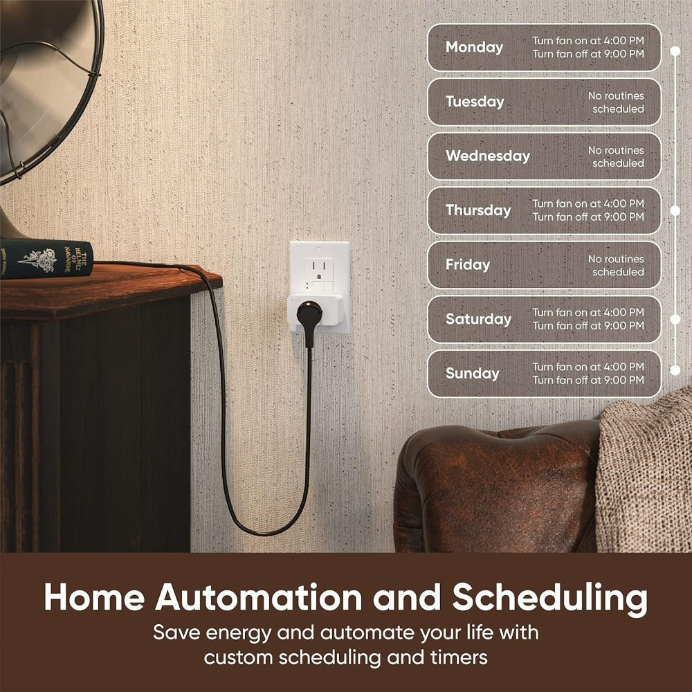 Wyze Smart Plug 2-Pack 2.4GHz WiFi – Works with Alexa, Google Assistant & IFTTT, No Hub Required, Remote Control via Wyze App, Certified for Humans, US Plug (White)