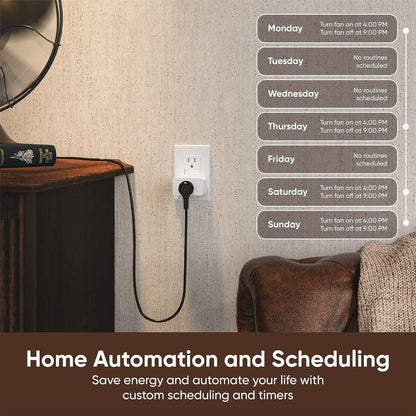 Wyze Smart Plug 2-Pack 2.4GHz WiFi – Works with Alexa, Google Assistant & IFTTT, No Hub Required, Remote Control via Wyze App, Certified for Humans, US Plug (White)