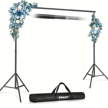 10x7ft Photo Video Studio Backdrop Stand System Kit with Carrying Bag | Adjustable Background Support for Photography, Wedding, Party Decoration & Portrait Studio