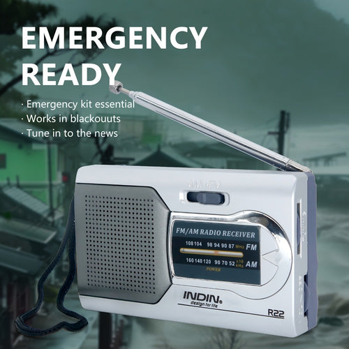 Portable AM FM Shortwave Radio with VFD Display, 21-Inch Antenna Long-Range Reception, AA Battery or DC Powered, Earphone Jack, for Emergency Preparedness Home Travel Seniors Camping