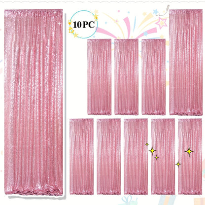 Sequin Backdrop Curtains 2FTx8FT Glitter Photography Background Panels for Party Wedding Birthday Stage Decoration Gold Yellow Shimmer Curtain Set 4 6 10 Panels Available