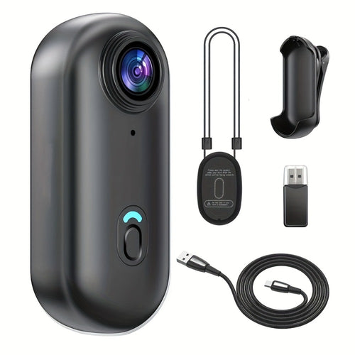 Thumb Size 1080P Body Camera Wearable Clip-On Sports Cam – 1.25oz Magnetic Mount, 150-Min Battery, 360° Rotating Clip for Work, Travel, Fishing, Pet Monitoring, Cycling & Outdoor Activities | POV Recorder