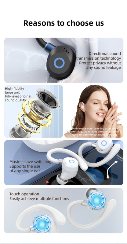Hi-Fi Stereo Wireless Earbuds LED Digital Display Touch Control Noise Canceling Fast Charging Gaming Sport Headset Lightweight In-Ear Earphones for Commute Gamers iOS Android Black Blue White