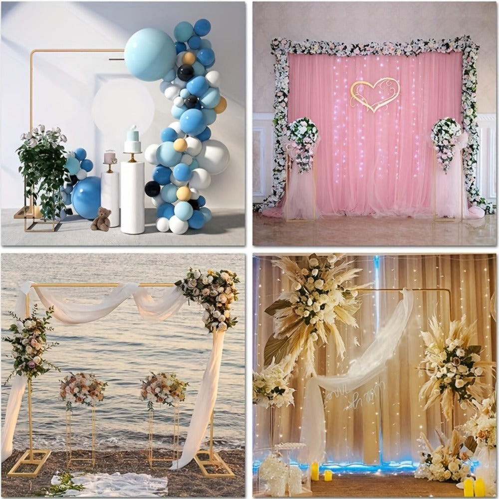 Photography Backdrop Frame 78.74 Inch Industrial-Grade Splicing System | 30-Second Assembly, 500-Cycle Load-Bearing, Multi-Use Square Photo Frame for Studio, Events & Parties