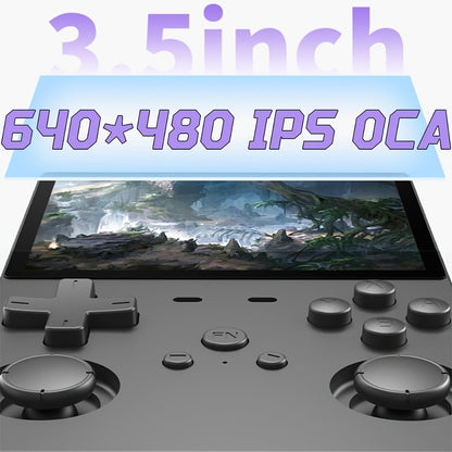 Linux Open Source Handheld Game Console L35 – 3.5 Inch IPS HD Display, Classic Emulators, Ultra-Long Battery Life, Multiple Setup Support, 64GB/128GB Storage, Perfect Holiday & Birthday Gift for Gamers