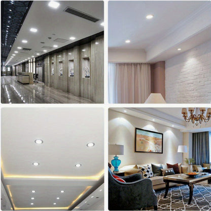 LED Recessed Ceiling Light 6 Inch 24/72 Pack 5CCT 2700K-5000K Dimmable Ultra-Thin Wafer Downlight 12W=110W 1050LM ETL Listed Junction Box Included for Kitchen Living Room Bedroom Hallway Office Lighting