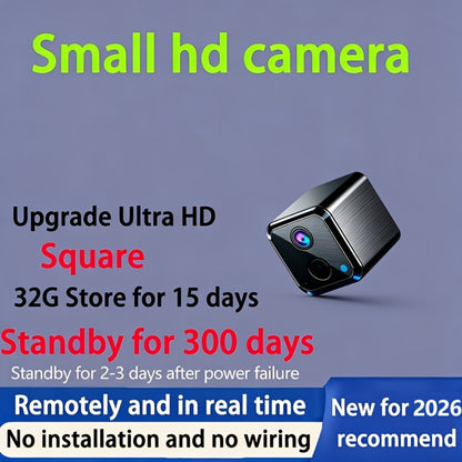 360-Degree Mini Smart WiFi Security Camera 1080P with Night Vision, Motion Detection Alarm, Pet Monitor & Nanny Cam – Battery or USB Powered, 2.4GHz & 5GHz, No Dead Angle Home Surveillance