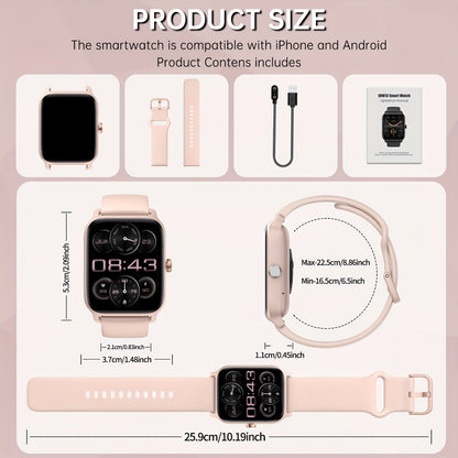 Smartwatch with Built-in Alexa FAWEIO 1.8" HD Touch Screen, Bluetooth Calling, 100+ Sport Modes, Fitness Tracker Heart Rate Sleep Monitor, Compatible with iPhone & Android – Smart Watch for Women Men 14 Colors