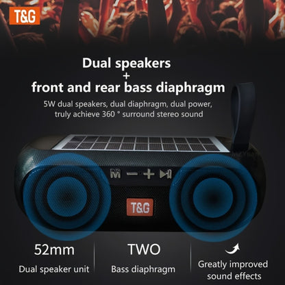 TG182 Solar Powered Bluetooth Speaker – 10W Outdoor Wireless Speaker, 1200mAh Battery, TF Card, FM Radio, AUX Input, Type-C Charging, Compatible with Phone, Tablet, Computer & TV