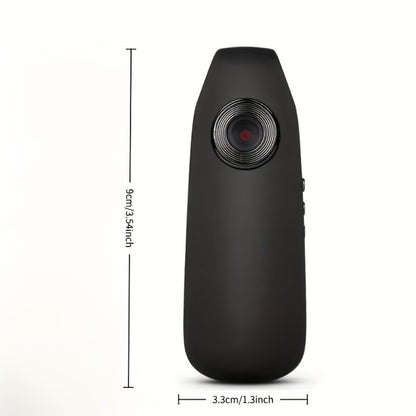 Wearable Body Camera 1080P HD 128GB TF Card Support Hands-Free Mini Action Cam with Image Stabilization for Security Biking Evidence Collection Adventure Recording Smartphone Compatible Holiday Gift