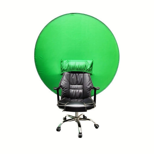 Chair Mount Green Screen Backdrop Collapsible Chroma Key Background for Streaming Vlogging Video Calls Zoom Portable Wrinkle-Resistant Polyester Easy Setup for Home Studio Content Creators