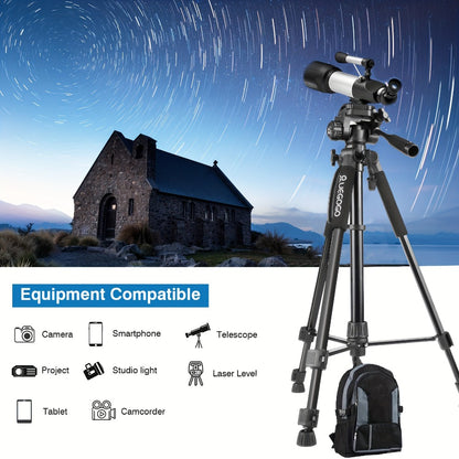 Camera Tripod 5ft Heavy Duty for DSLR & Mirrorless with Phone Holder & Storage Bag – Portable Professional Video Stand for Photography, Vlogging, Streaming, YouTube & Travel