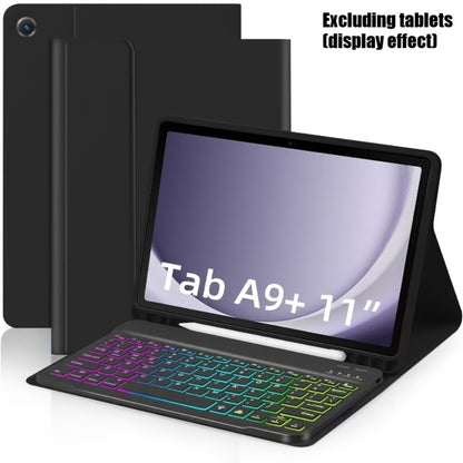 Samsung Galaxy Tab A9 Plus Keyboard Case – Detachable USB-C Magnetic Keyboard Cover with Pen Slot, Protective Shell for Galaxy Tab A9+ | Pink & Green