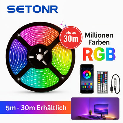 Smart LED Strip Lights for Bedroom 100FT RGB Color Changing – App & Remote Control Home Decor Light Strip for Room Party Thanksgiving Christmas Holiday Decoration & Gifts