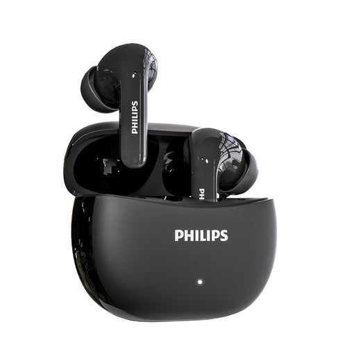 Philips TAT1320 True Wireless Earbuds Bluetooth 5.4, 13MM Drivers Deep Bass, Ultra-Long Battery Life, Type-C Fast Charging, ENC Mic, In-Ear Stereo Headphones for Gaming Business Sports