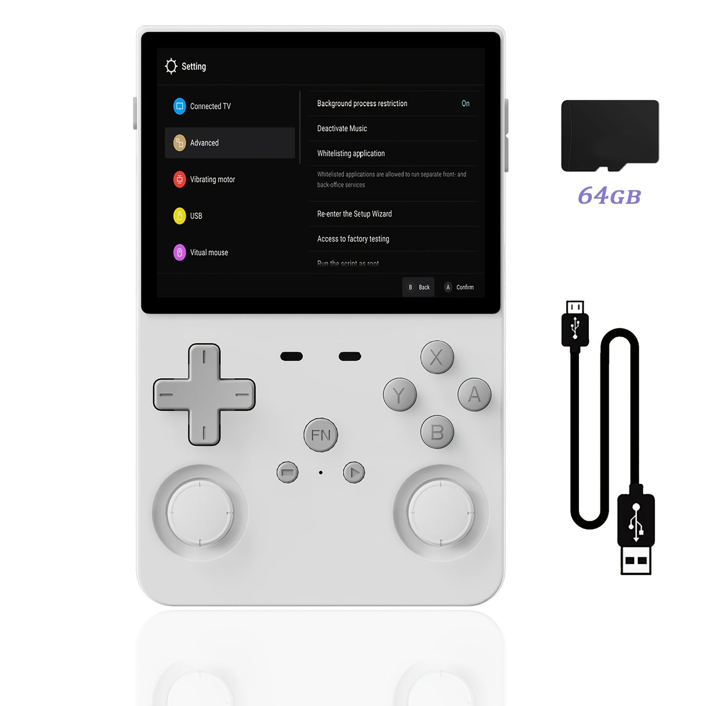 Linux Open Source Handheld Game Console L35 – 3.5 Inch IPS HD Display, Classic Emulators, Ultra-Long Battery Life, Multiple Setup Support, 64GB/128GB Storage, Perfect Holiday & Birthday Gift for Gamers