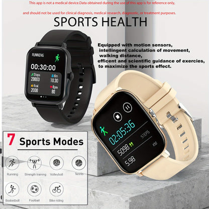 Fitness Tracker Smartwatch with Pedometer, Calorie & Distance Tracker, Customizable Watch Faces, Call & SMS Alerts, Multi-Sport Modes – Unisex Android & iPhone Compatible