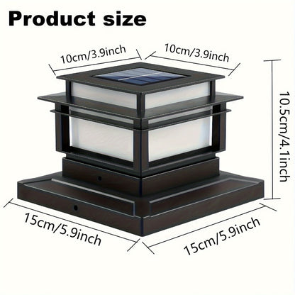 Solar Post Cap Lights for Fence Deck 6 Pack - Outdoor Bright LED Waterproof Auto Dusk to Dawn for Garden Porch Patio Stair Railing Newel Post Driveway Pillar Decoration