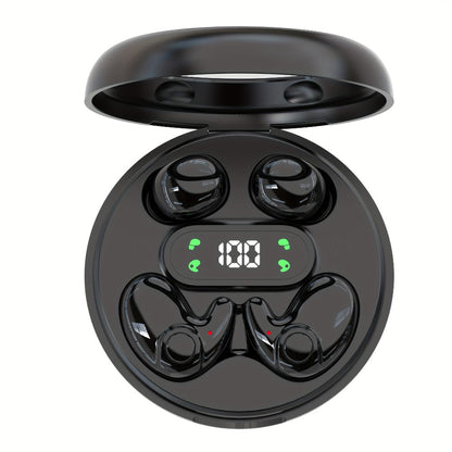 2-in-1 Wireless Earphones Couples Shared Audio Long Battery Life Clear Sound TV Movies Music Running Type-C Charging Condenser Mic Semi-Open iOS Android
