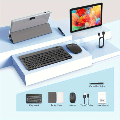 WiFi 6 Tablet Android 13 10 Inch 11 Inch 7GB RAM 64GB ROM 512GB Expandable 8MP Dual Camera Type-C Stereo Speakers Protective Case or Keyboard Kit Included – TAB10 & TAB11