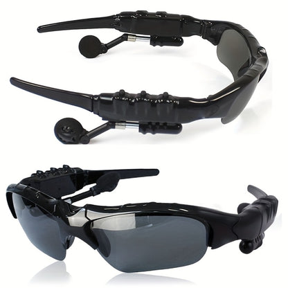 Audio Glasses 2-in-1 Wireless Headphone Sunglasses with Microphone, Fashion Smart Eyewear Bluetooth Earphones for Music Calls Outdoor Sports Travel Daily Use iPhone Android