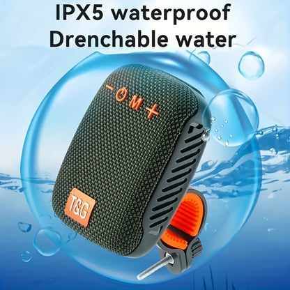 T&G 392 IPX5 Waterproof Cycling Bluetooth Speaker – Compact Outdoor Wireless Speaker with TWS Stereo, FM Radio, TF Card & USB Drive Support, Type-C Charging, Compatible with Phone & Tablet
