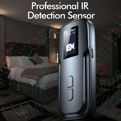 Hidden Camera Detector with OLED Screen – RF Signal & Infrared Anti-Spy Bug Detector, GPS Tracker Finder, Anti-Eavesdropping Scanner for Travel, Hotel, Airbnb, Office & Car Security