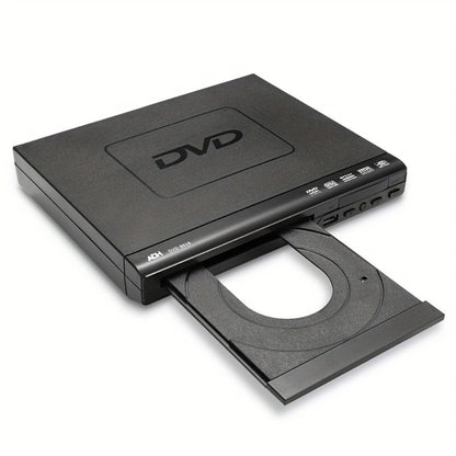 DVD Player for Seniors Region Free 1080P with USB Port & AV Cable – Simple Remote Control, Easy Setup, Plays DVD SVCD VCD CD-R MP3, Home Theater & Gift for Elderly, US Plug, Black