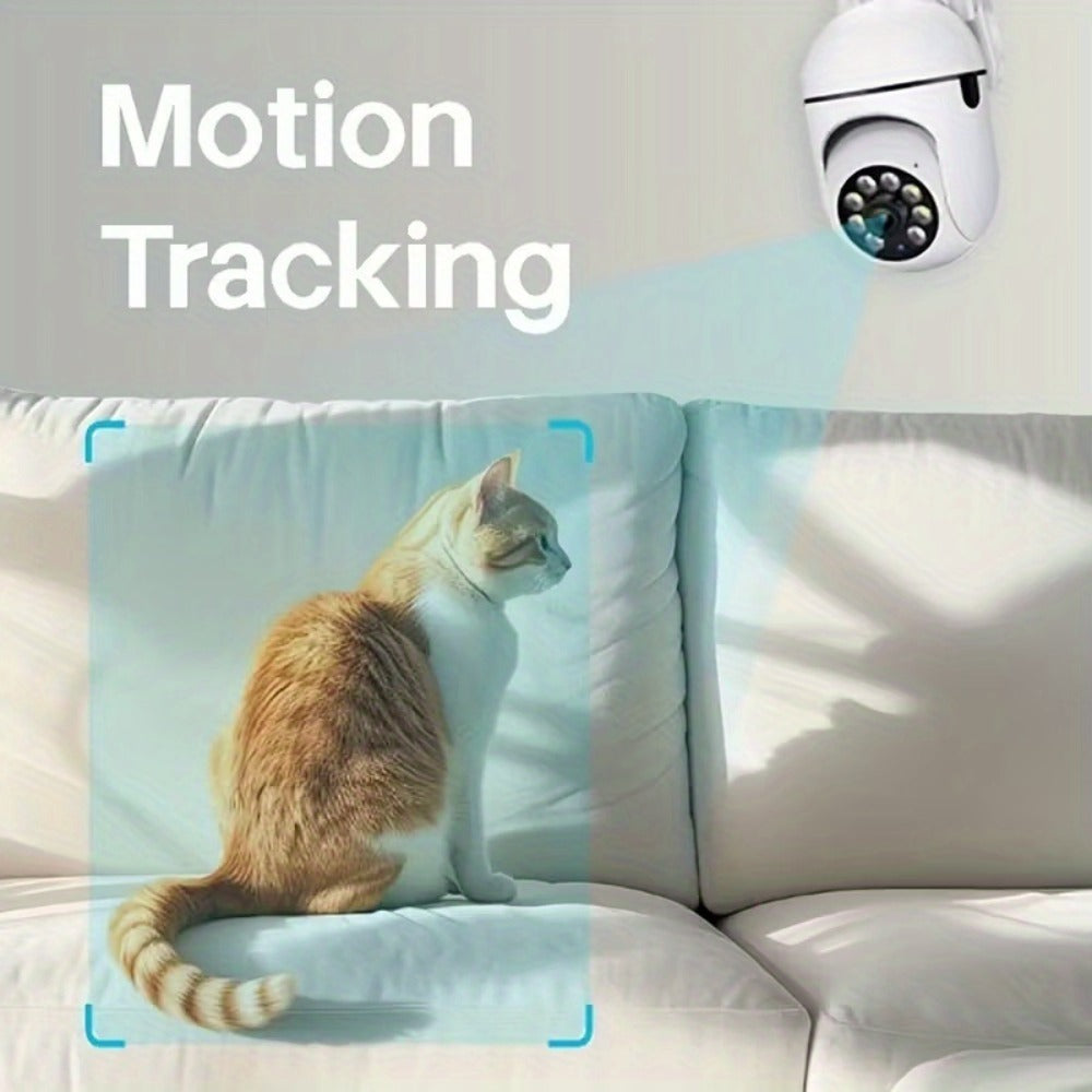 1080P WiFi Security Camera 4 Pack 5GHz - 360° Pan Tilt Zoom, Color Night Vision, Two-Way Audio, AI Motion Detection, Spotlight Alarm, IP54, Cloud & SD Card for Home Indoor Surveillance