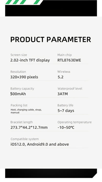 Waterproof Smartwatch with 100+ Sport Modes & LED Flashlight – 2.02" TFT Screen Wireless Calling Sleep Tracker Fitness Activity Tracker Heart Rate Compatible with iPhone Android Gift for Men Women