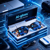 Black AI Audio Glasses