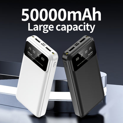 50000mAh Power Bank Outdoor Emergency Charger with LED Display Flashlight Dual USB Backup Battery Pack for iPhone Android Samsung – Portable Solar Travel Charger