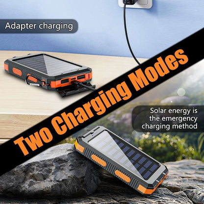Solar Power Bank 45800mAh QC3.0 Fast Charging – Dual USB Portable Charger with LED Flashlight for Camping Hiking Travel Emergency, High Capacity Battery Pack for All Cell Phones & Devices