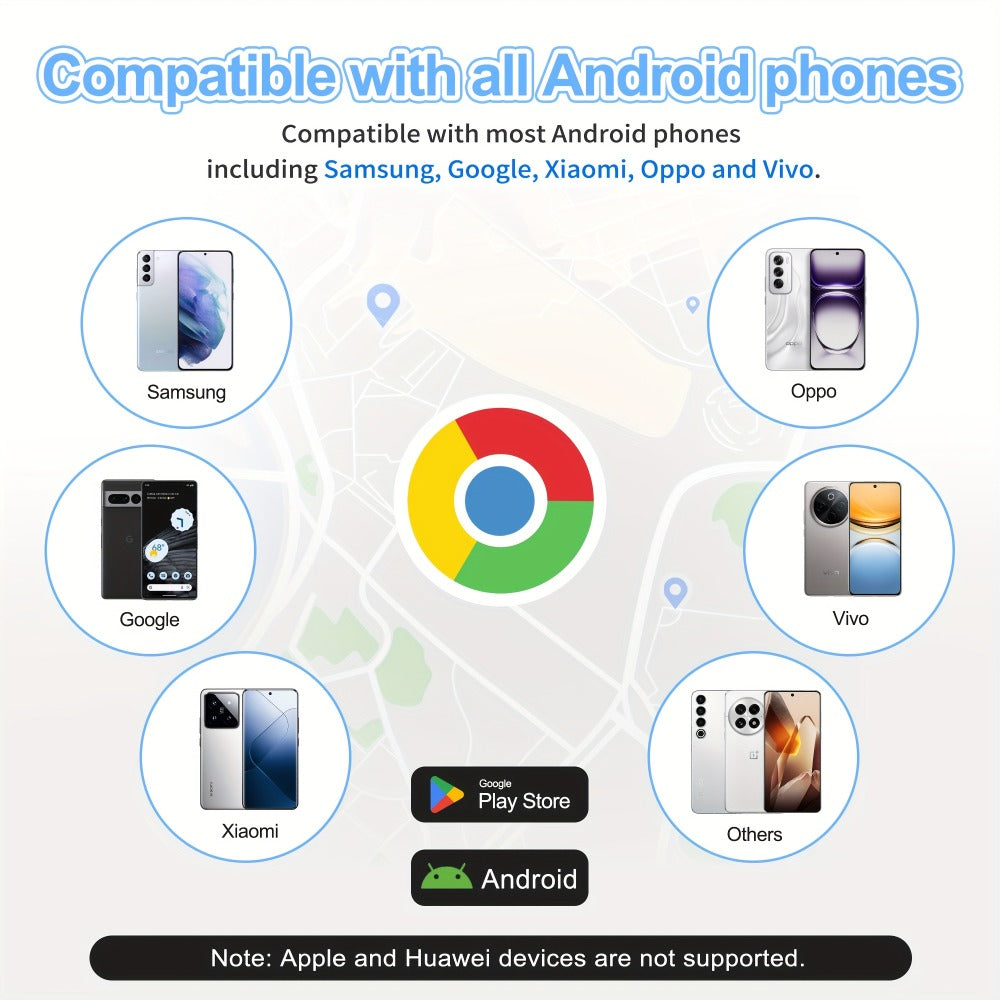 Bluetooth Tracker 2 Pack Android Rexzol Find My Mini GPS Tag – No Subscription No Monthly Fee, Anti-Lost Locator with Keychain Case for Keys Wallet Pets Cars Luggage Smart Tag for Android Phones
