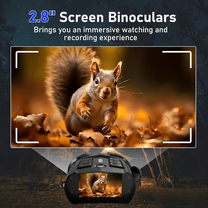 1080P IR Night Vision Binoculars 5W Infrared Goggles 3-Inch IPS Screen 10X Zoom 800m Range for Hunting Camping Ranch Security Surveillance Wildlife Observation Gift for Men
