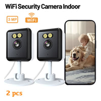2 pack 3MP Humanoid Detection Ai camera