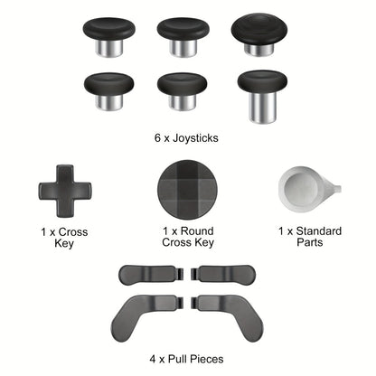 Xbox Elite Controller Series 2 Accessories 13-in-1 Replacement Kit - Paddles Thumbsticks Analog Sticks 2 D-Pads Repair Tool Stainless Steel Parts Set for Xbox Elite 2