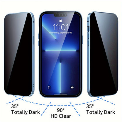iPhone Anti-Spy Magnetic 2-in-1 Phone Case with All-Round Lens Protection – Complete Drop Protection Cover for iPhone 12 13 14 15 16 Pro Max Plus | Privacy Shield Slim Fit Design