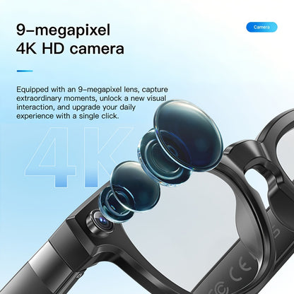 ChatGPT Smart Glasses 4K Camera 16GB – AI Real-Time Translation 150+ Languages, Voice Assistant, Wireless Calling & Music, Video Recording Wearable Tech for Men Women Travel Business