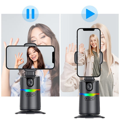 Auto Tracking Tripod with Detachable Remote & Rechargeable Battery – No App Needed, 360° Smart Phone Holder for TikTok, YouTube, Live Streaming, Fitness & Solo Content Creation