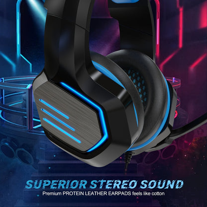 NPET Gaming Headset PS4 PS5 Xbox One PC Noise Cancelling Mic Stereo Over-Ear Headphones Blue LED Bass Surround Sound Soft Memory Earmuffs Wired 1-Pack 2-Pack Bundle