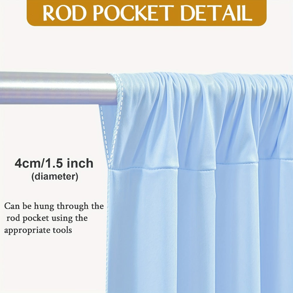 Photography Backdrop 4-Pack 5x10ft Polyester Spandex Background Cloth | Wrinkle-Resistant, Soft & Smooth with Pole Pockets | Wedding, Birthday, Banquet, Party & Event Decoration Curtains