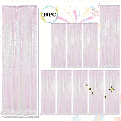 Sequin Backdrop Curtains 2FTx8FT Glitter Photography Background Panels for Party Wedding Birthday Stage Decoration Gold Yellow Shimmer Curtain Set 4 6 10 Panels Available