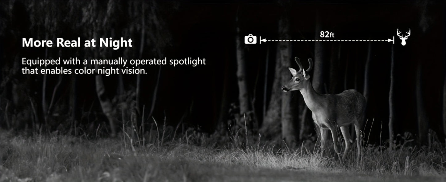 4G LTE Cellular Trail Camera Solar Powered with Night Vision & HD Live View – Built-in SIM Card, 0.2s Trigger Speed, IP65 Waterproof, No WiFi Needed, Hunting & Wildlife Camera