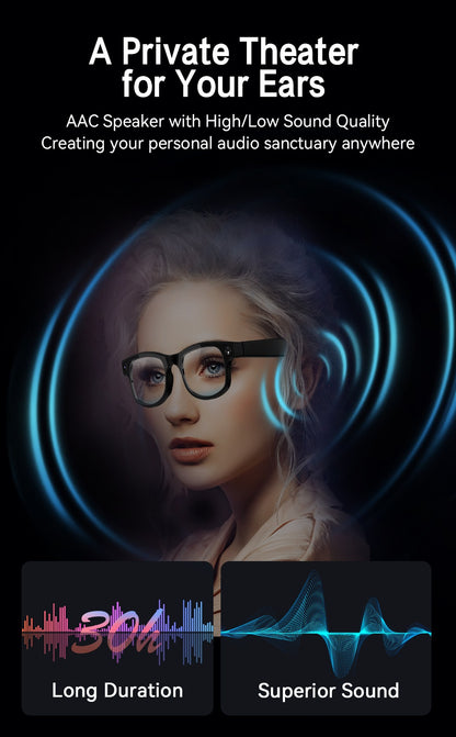 AI Smart Glasses HD Video Recording 8MP Camera - AI Object Recognition, Real-Time Translation, Touch Control, Bluetooth Calls & Music, Wearable Tech for Travel Outdoor 2026