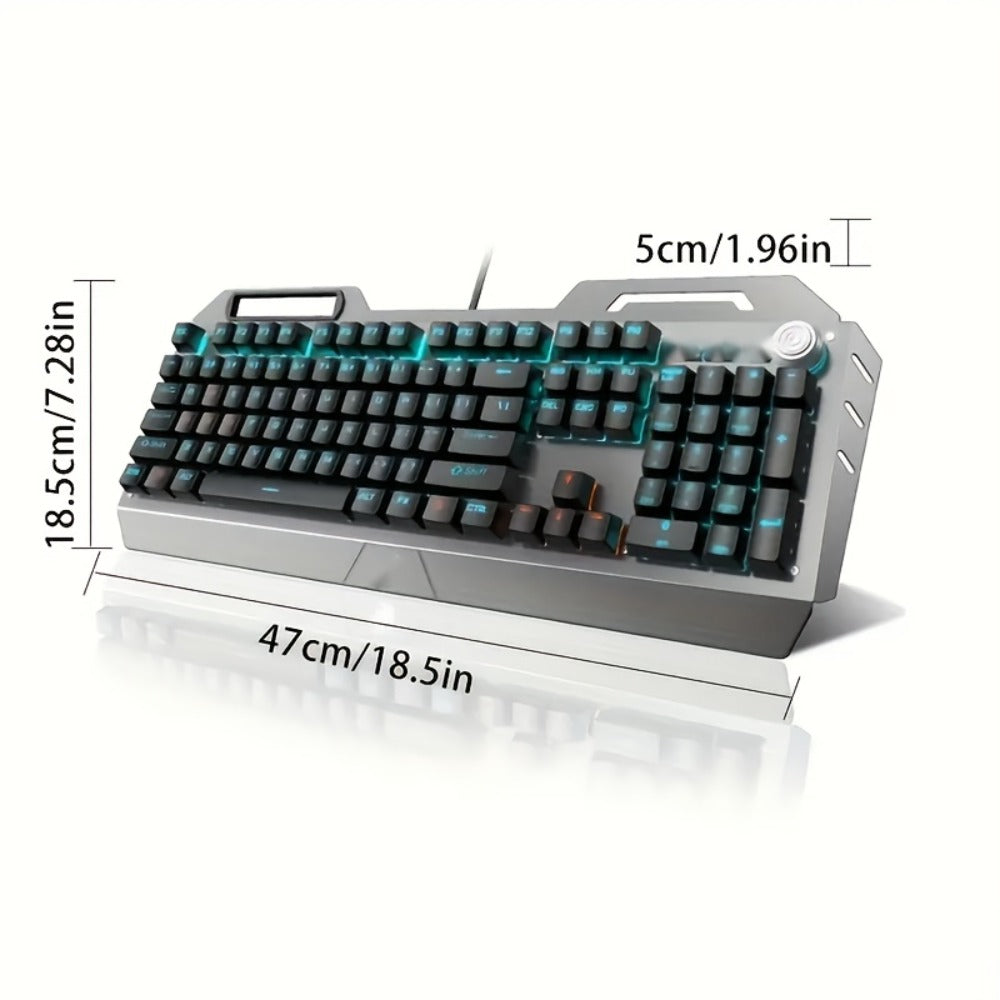RGB Gaming Keyboard and Mouse Combo Wired USB – Backlit Ergonomic Keyboard & Mouse Set for PC Desktop Laptop Windows, Plug and Play, Universal Compatibility for Gaming & Office